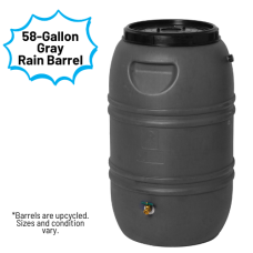 Rain Barrel Grey 58 Gallon